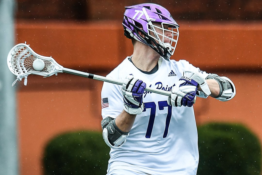 Professional lacrosse player Kevin Rogers during collegiate High Point game