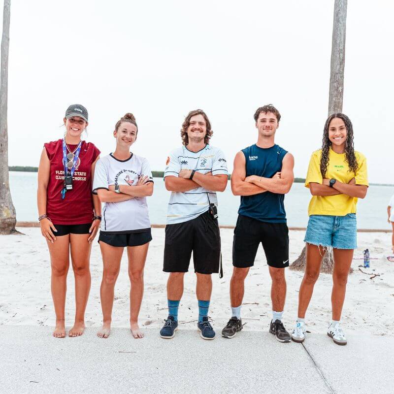 FL overnight soccer camp resident coaches standing together