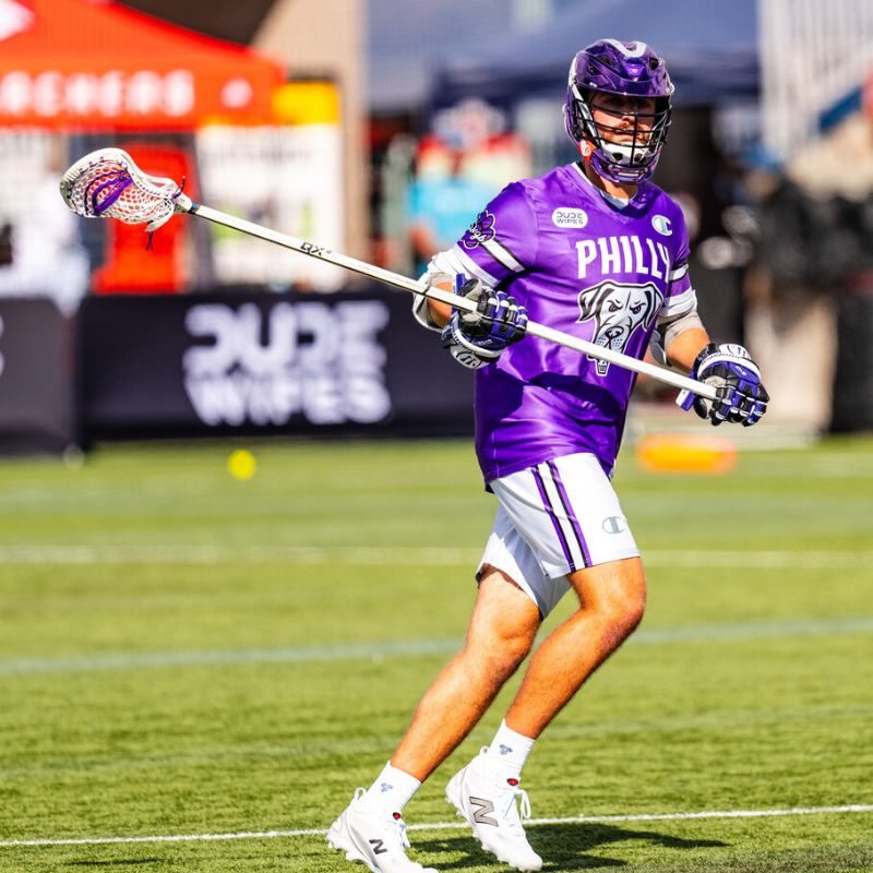 Professional lacrosse player Ryland Rees during a lacrosse game