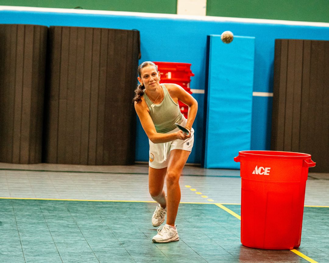 Field hockey coach during demonstrations at signature sports camp