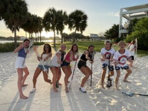 Boys and girls lacrosse players come together for overnight lacrosse camp