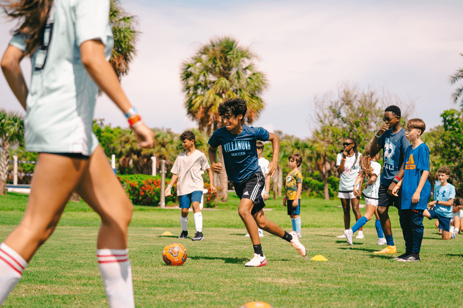 2025 Florida Overnight Sports Camp Soccer Slider group practice