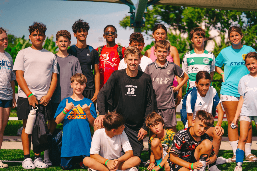 2025 Florida Overnight Sports Camp Soccer Slider group and coach