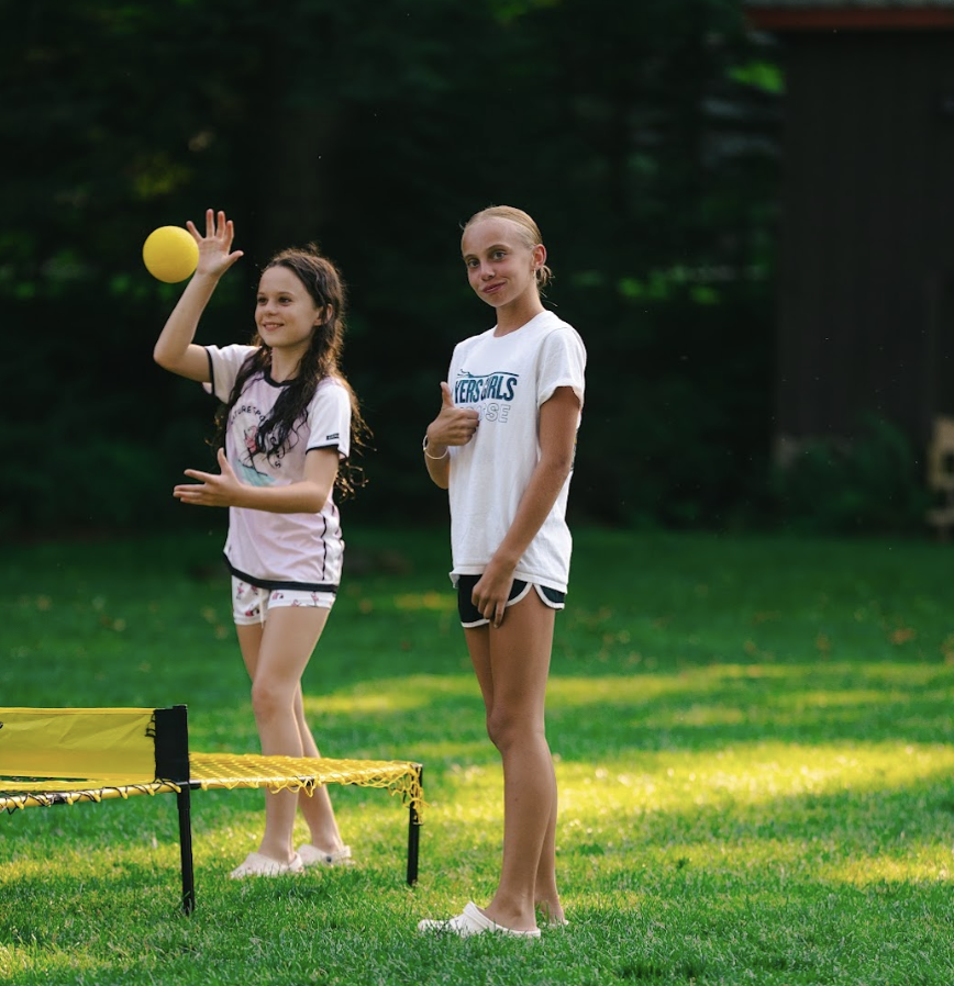 Youth athletes gaining confidence at overnight sports camp